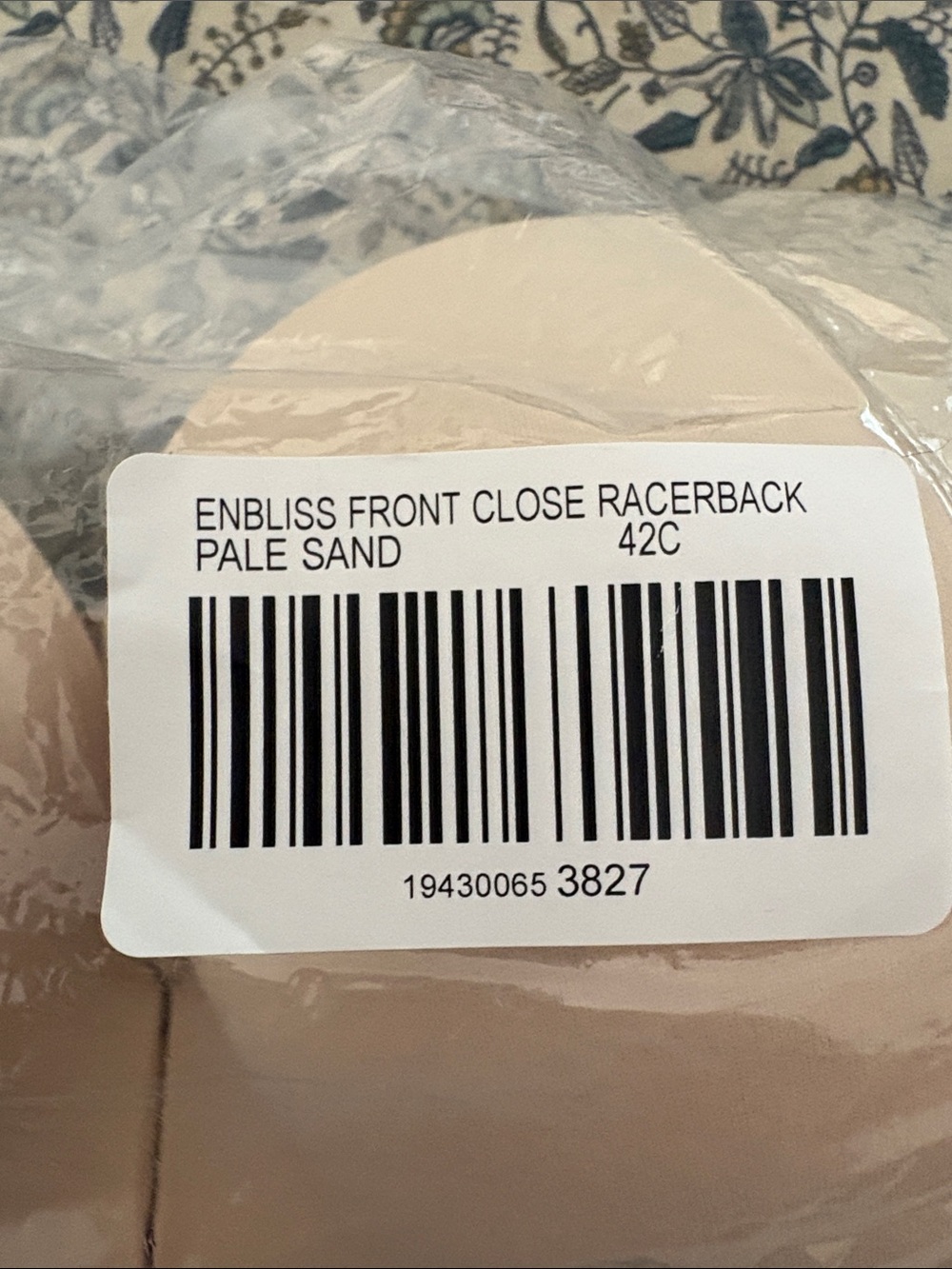Soma Enbliss Front Close Racerback Bra Pale Sand 42C